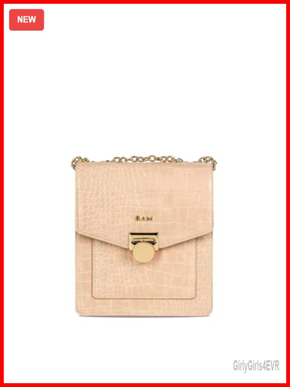 Vegan Leather Crossbody Saddle Bag with Gold Hardware